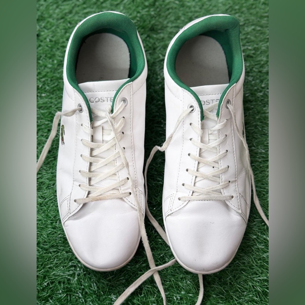 Lacoste White and Green Men’s Sneakers Size 10.5